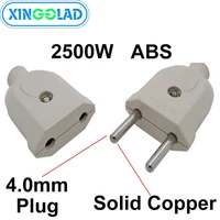 2 pin eu schuko plug male female electronic connector socket wiring power extension cord plug adapter detachable rewireable