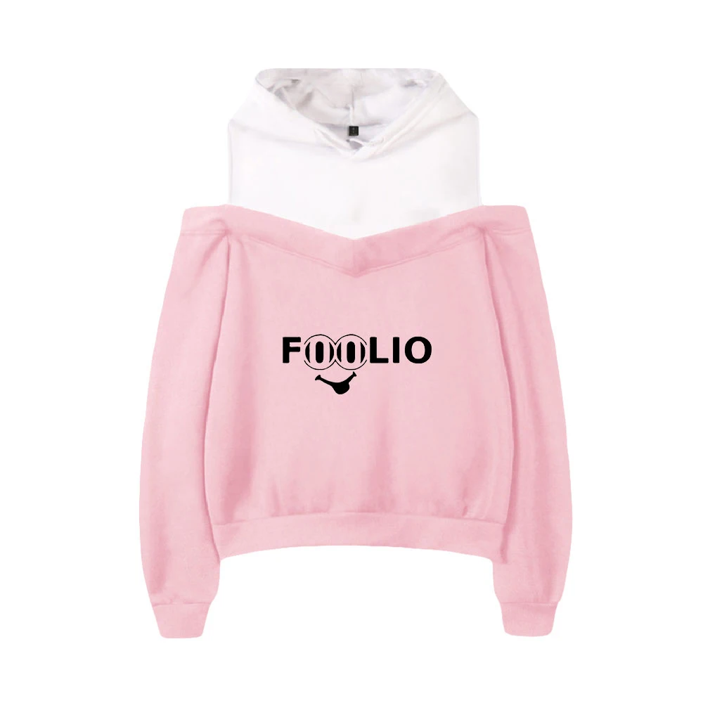 

WAWNI Foolio Off Shoulder Hoodies Fashion Sweatshirt Harajuku Sexy Girl Womens Pullovers Hip Hop Sweatshirts Casual Hoodies