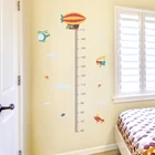 Наклейки на стену в детскую комнату, украшение для дома, съемная линейка для стен с изображением морского дна, животного, самолета