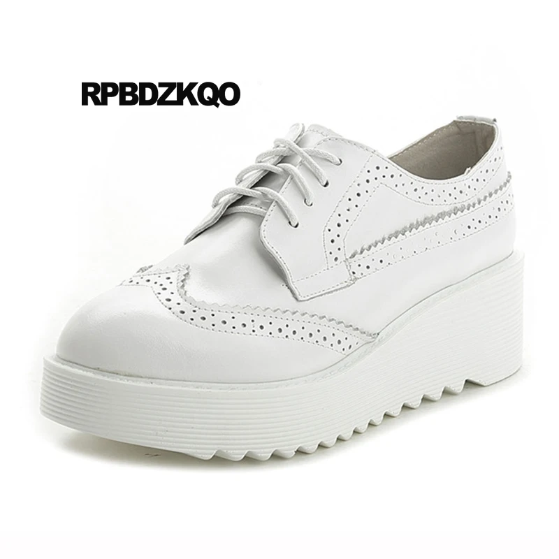 Винтажные женские оксфорды на платформе школьные криперы в японском стиле броги