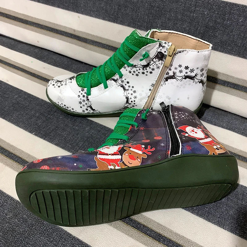 Женские ботинки из искусственной кожи осенне-зимние Винтажные в стиле панк с