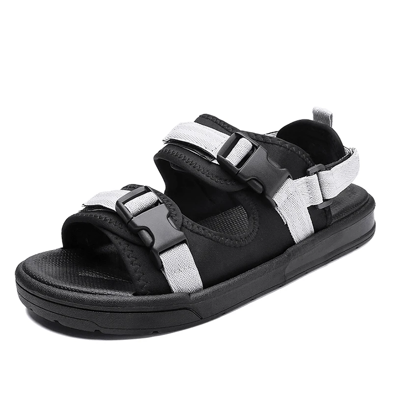 

Мужские сандалии с мягкой подошвой, дышащие шлепанцы двойного назначения, нескользящая Повседневная универсальная пляжная обувь, лето 2021