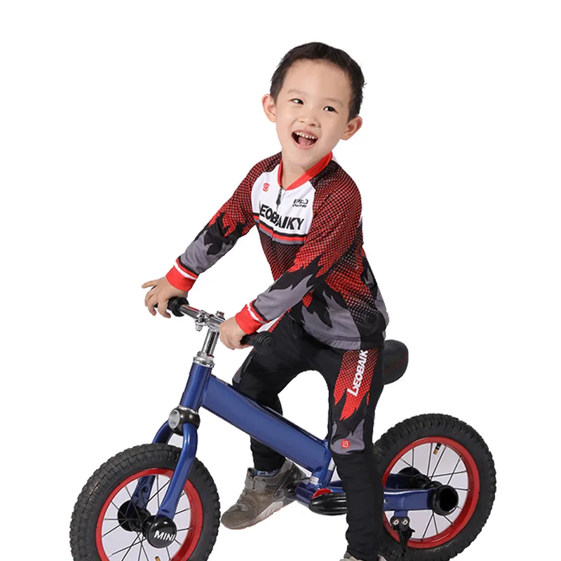 Дышащая летняя одежда для езды на велосипеде детская с длинным рукавом