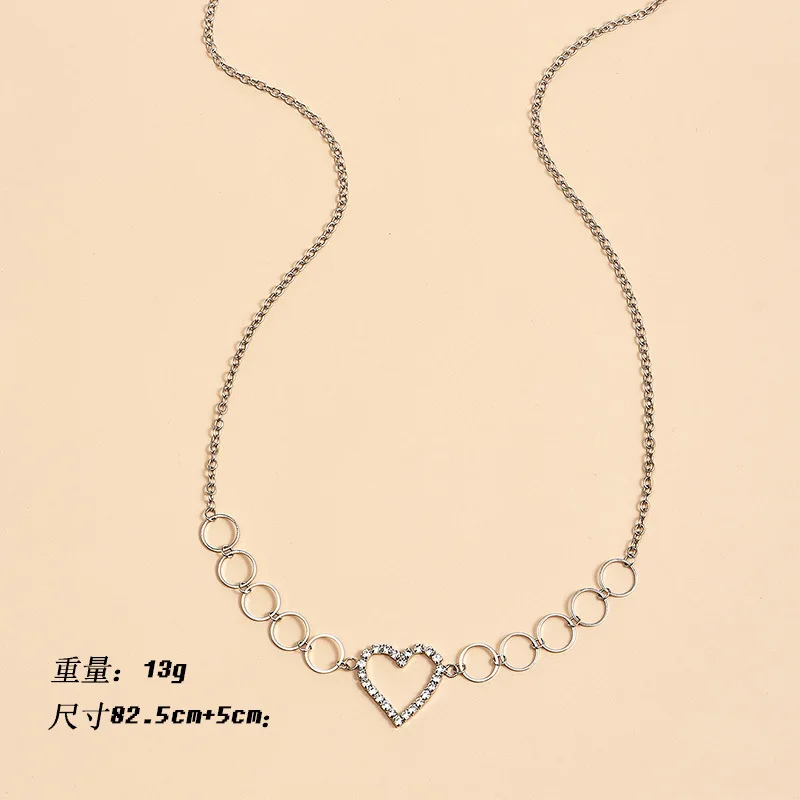 

Fashion Crystal Heart Geometric Circles Waist Chain for Women Summer Bohemia Beach Sexy Body Belly Chain Party Jewelry