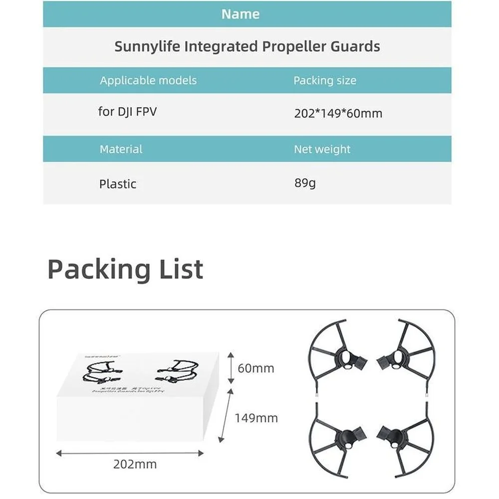 

Propeller Guard for DJI FPV Drone Propeller Protector Ring Quick Release Cover Protective Kit Anti-Shaking Anti-Collision