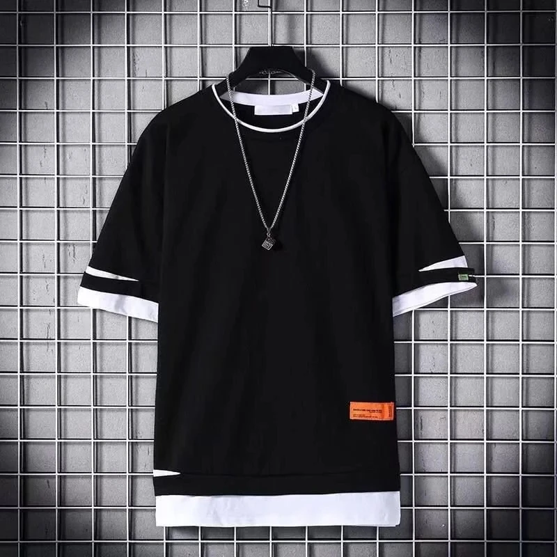 

Fashion Men T-shirt Slim Fit Hole T-shirt Men Hip Hop Streetwear O Neck Short Sleeve Fitness T-shirt Tee Shirt Homme