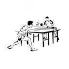 Автомобильный стикер, модный Настольный теннис, спорт, экстремальные виды спорта, ПВХ, автомобильный стикер, креативный Водонепроницаемый Чехол, царапины, черныйбелый, 17 см * 11 см