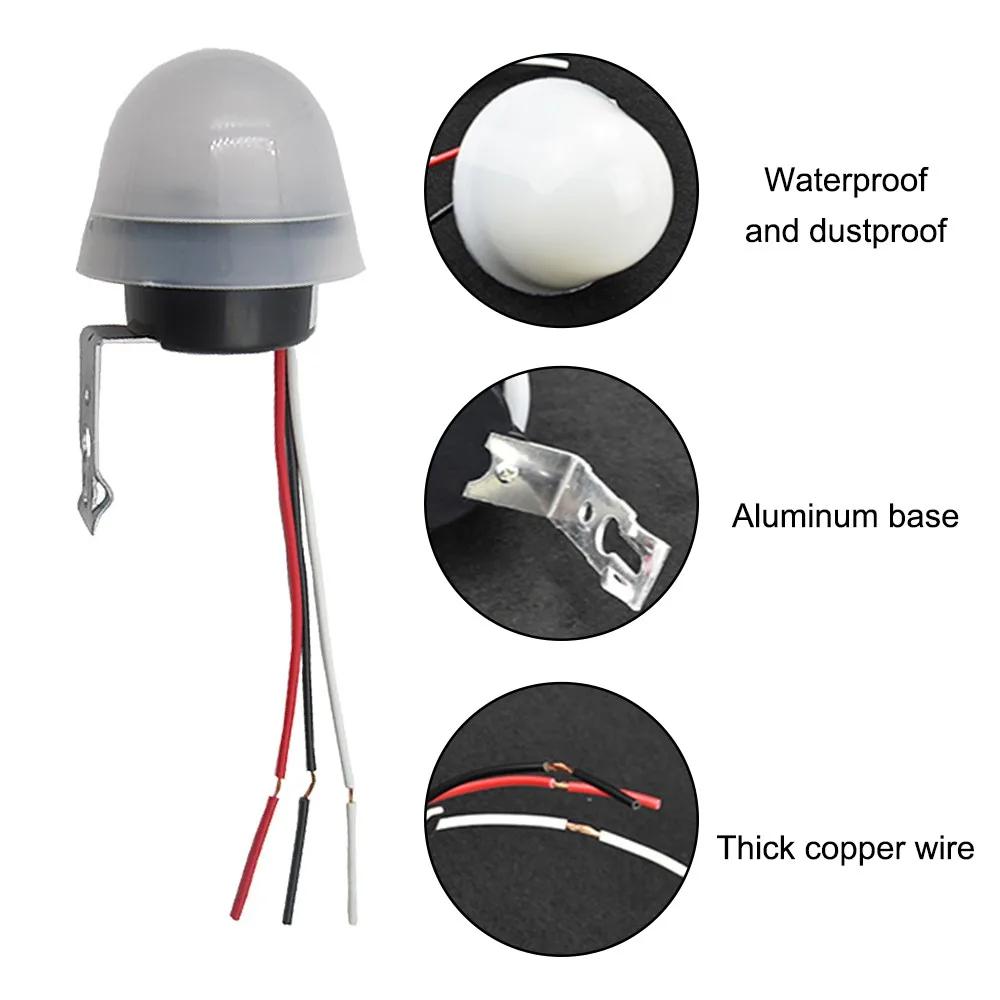 

Intelligent Light Control Switch AC 220V 10A Induction Light Controller Sensor Rainproof/ Dustproof/ Power Saving