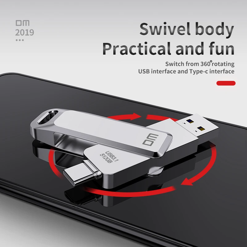 Флеш-накопитель DM USB C Type 128 PD168 32 Гб 64 256 ГБ для смартфонов Android |