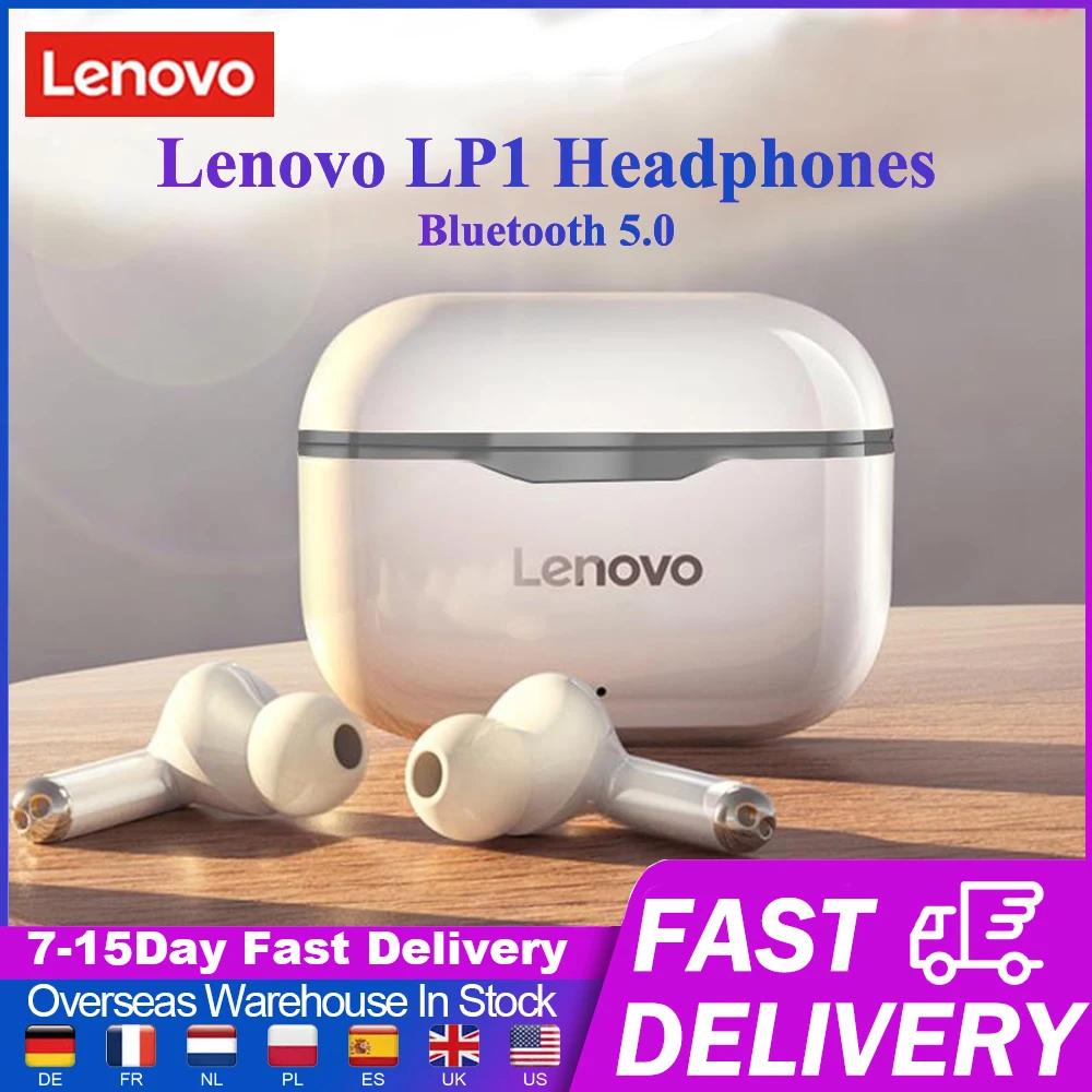 

Lenovo LP1 TWS Bluetooth Headphones Auriculares Earphones Noise Reduction HiFi Bass Touch Control Stereo Sport Wireless Headset