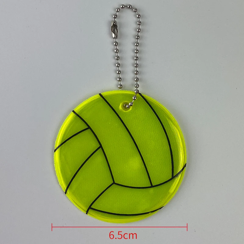 Мягкий двухсторонний отражающий волейбольный брелок из ПВХ подвеска-Шарм