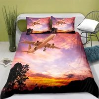 home textiles printed airplane bedding quilt cover pillowcase 23pcs usaeue full size queen bedding set