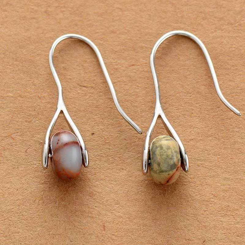 Эксклюзивные женские серьги с розовым опалом элегантные изысканные Женские