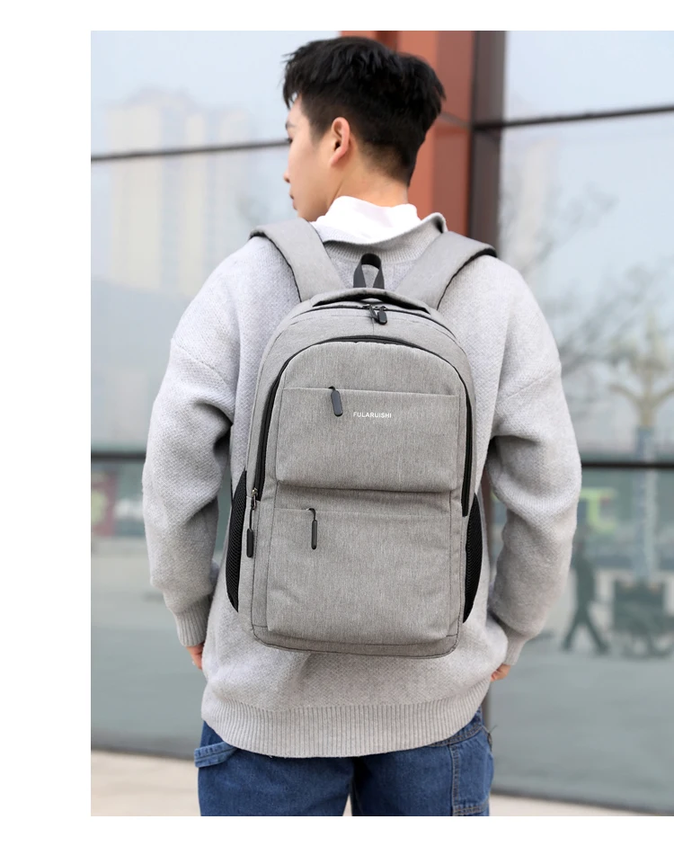 Men Backpack School Bag Waterproof Nylon New Schoolbag Business Laptop Polyester Bag 14 Shoulder Bag 15.6 Inch Computer Packsack