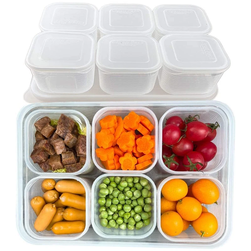 

Семейный набор контейнеров для хранения продуктов с крышками-пластиковые пищевые контейнеры без бисфенола А для организации и хранения бу...