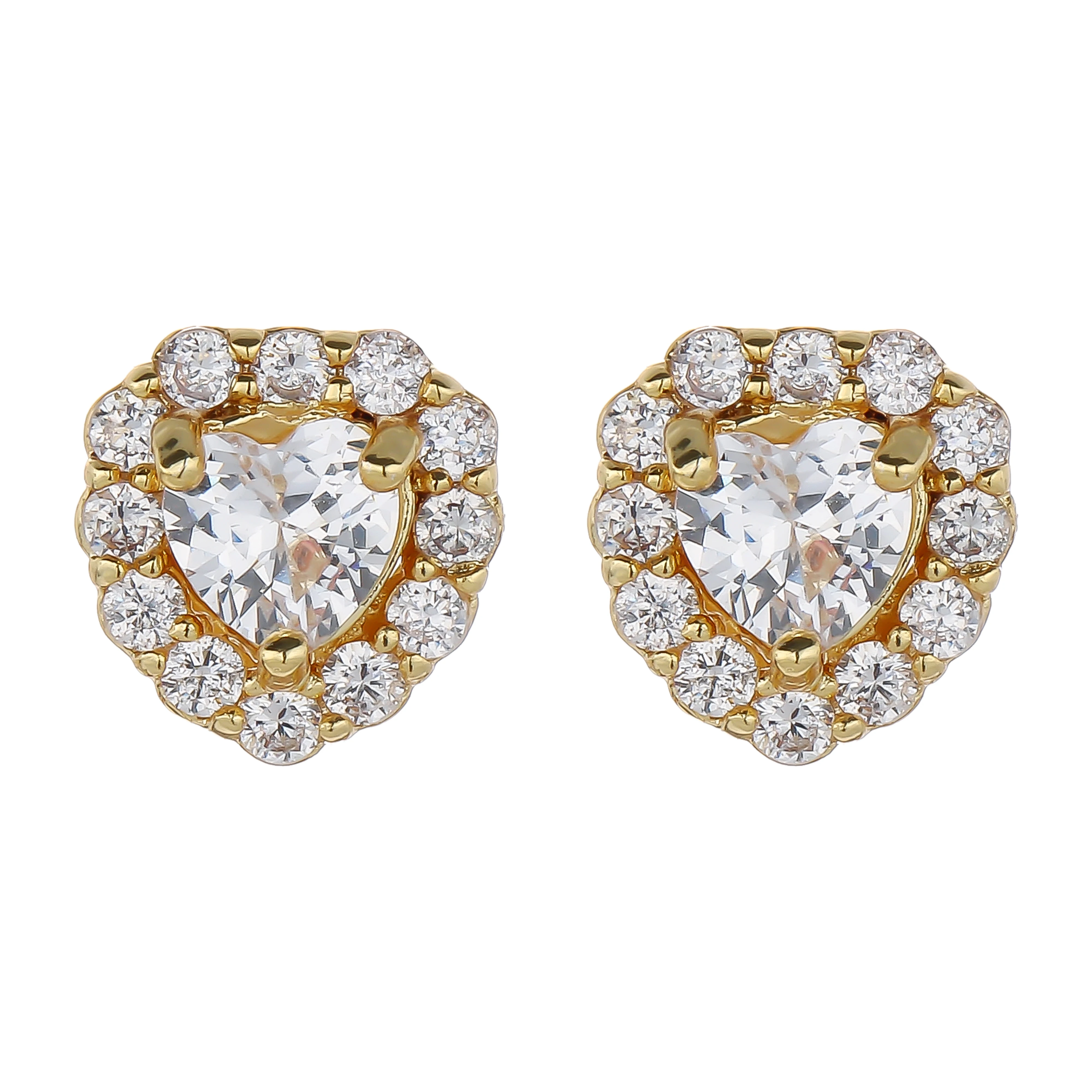 Женские роскошные серьги гвоздики L'amour &amp ma квадратные с золотым сердцем модные