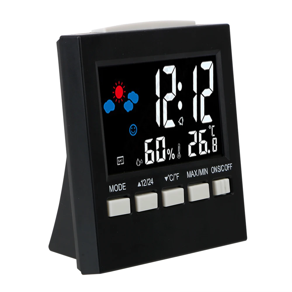 Термометр гигрометр календарь часы Прогноз погоды дисплей украшение дома ЖК