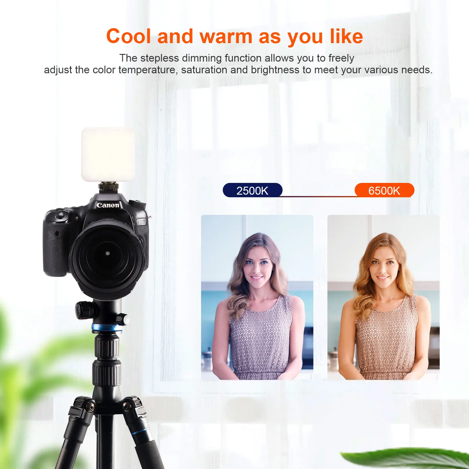 

LED Video Light Camera Light Dimmable Studio Light Video Conference light W Softbox Diffuser