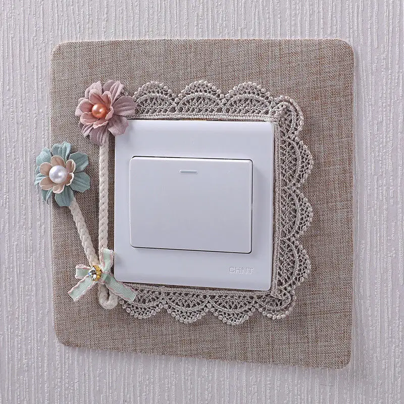 

Adhesive-free Switch Stickers Household Decorative Switch Cover Socket Stickers Washed Cloth Wall Stickers Protective Cover