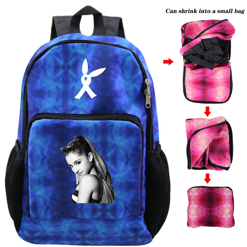 knapsack 25 Ариана Гранде рюкзак складной упакованный рюкзак женский мужской рюкзак для подростков мальчиков и девочек сумки для ноутбука/дорожные сумки Machila Escolar - Цвет: knapsack 25