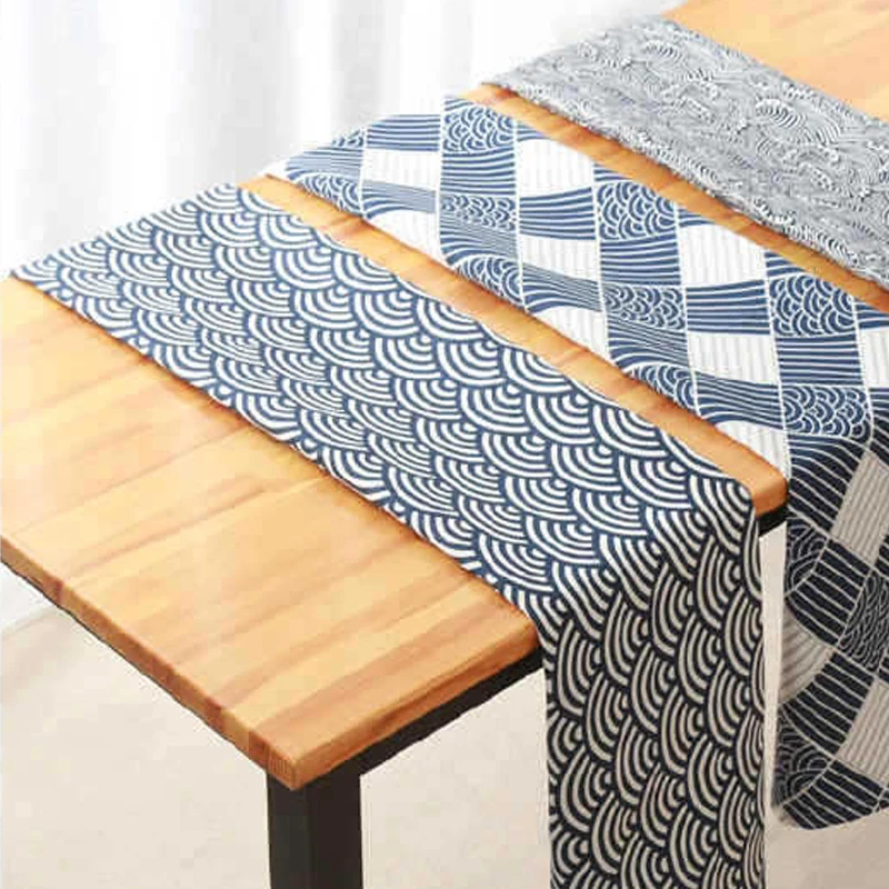 Скатерть из хлопка и льна в японском стиле домашняя прямоугольная скатерть для