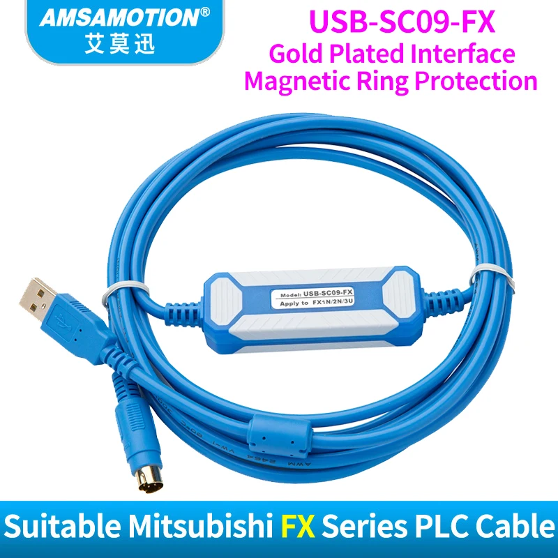 USB-SC09-FX для Mitsubishi PLC Кабель для программирования FX0N FX1N FX2N FX0S FX1S FX3U FX3G серии Связь кабель - Цвет: Gold Plated Version