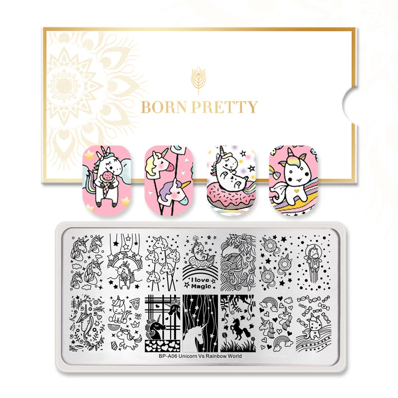 BORN PRETTY ногтей штамповки пластины 12*6 см Животные цветок растения шаблон дизайн ногтей штамп шаблон Лето нержавеющая сталь пластины
