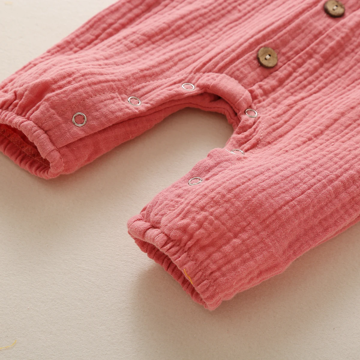 

Newborn Baby Girls Clothes Long Sleeve Ruffles Solid Color Romper+Headband Set for Kids Baby Girls