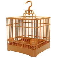 bird cage with feeding cups plastic travel with hook bird carrier for small birds classic retro with hook allows for hanging