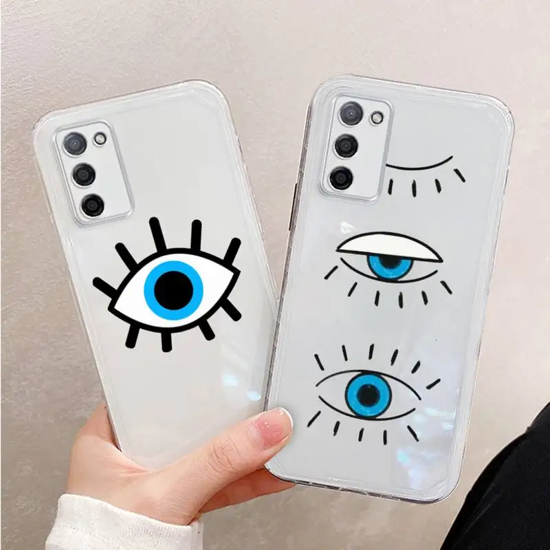 

Evil Eye Phone Case Transparent For oppo R17 R15 R11 R9 F11 A32 A39 K7 K5 S X PRO PLUS moible bag