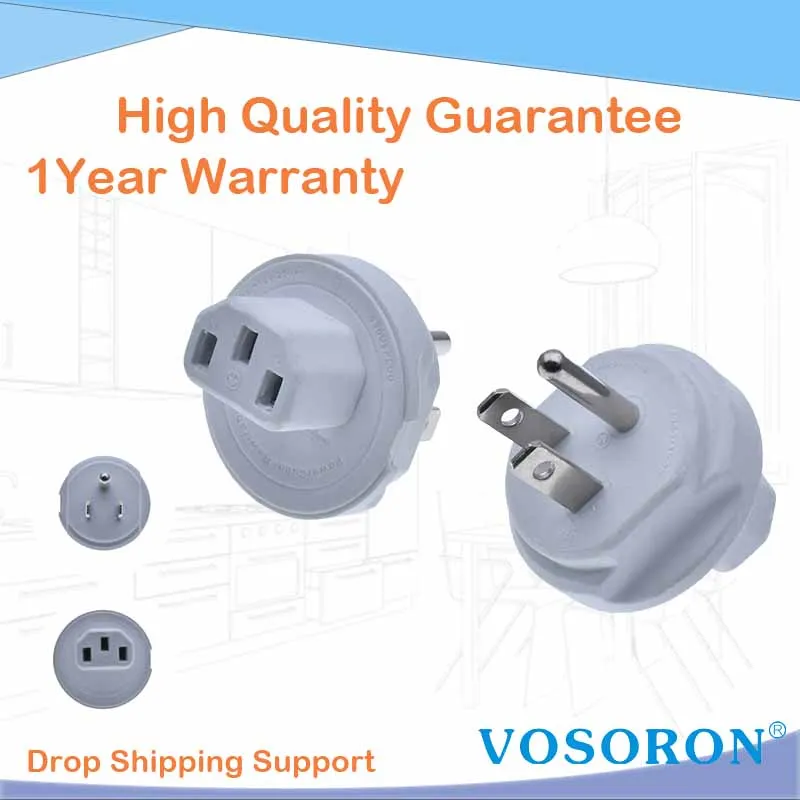 Штепсельная вилка США к адаптеру C13 для PoweCube, NEMA 5-15P к IEC C13, штепсельная вилка 530USPLUG типа A для Allocacoc