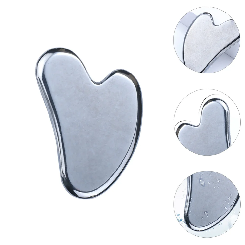 

1Pc Heart-shaped Face Guasha Scraper Board Face Beauty Care Scraping Plate