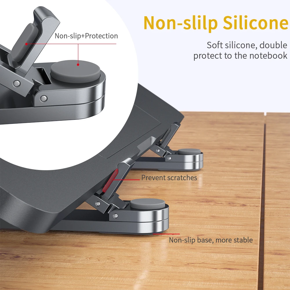 

Essager Laptop Holder Adjustable Laptop Stand Holder For Macbook Pro Notebook Foldable Portable Table Base Bracket Support PC