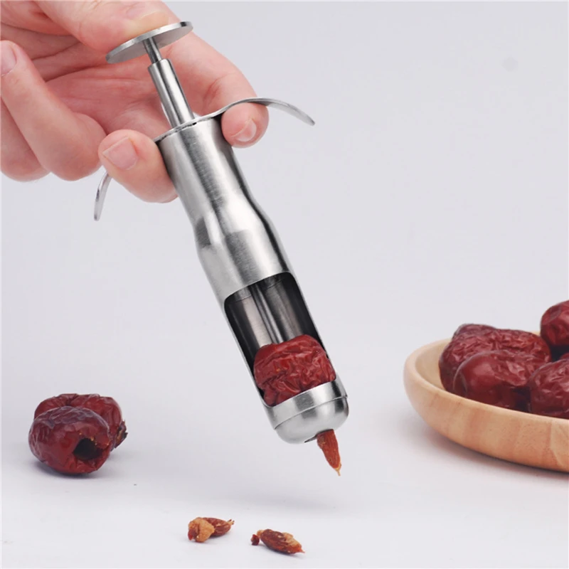 

Stainless Steel Cherry Jujube Corer Pitter Fruit Kitchen Olive Core Gadget Stoner Remove Pit Tool Seed Push Out