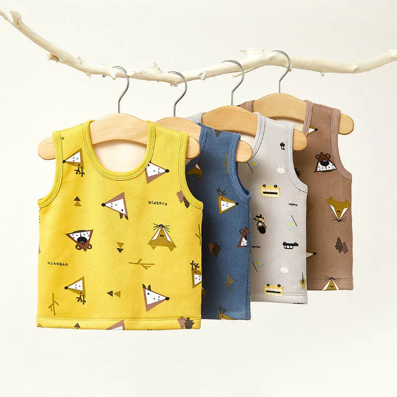

kids vest baby girl boy vests children warm Waistcoats spring autumn winter VELOUR Cartoon newborn toddler stuff soft Casual