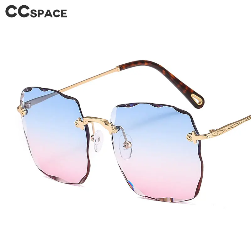 46188 безрамные обрезные Квадратные Солнцезащитные очки для мужчин и женщин модные