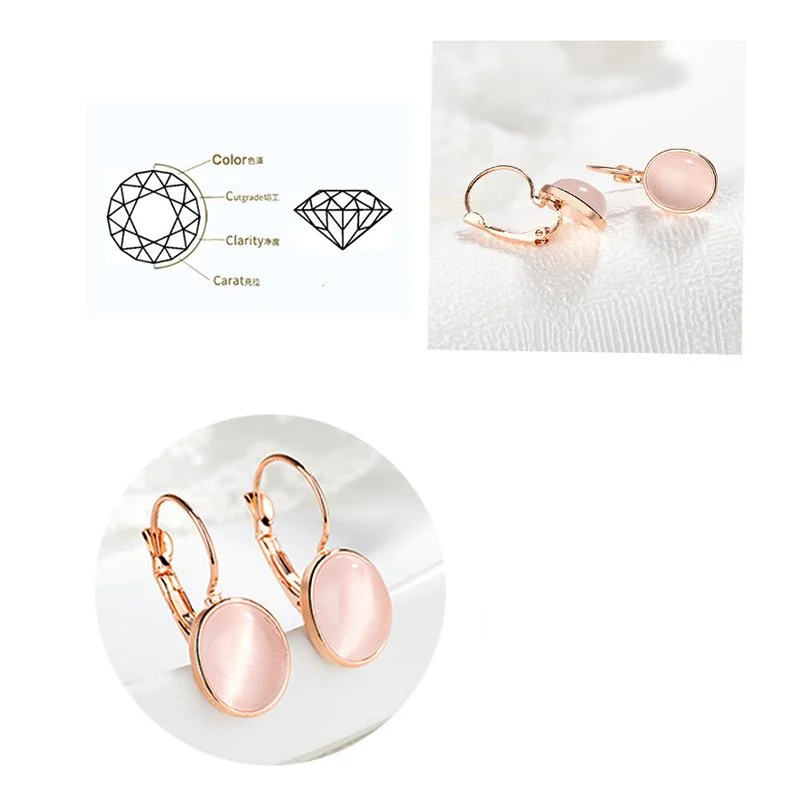 Женские серьги с эллиптическим камнем кошачий глаз серебро 925 пробы|Кулоны и