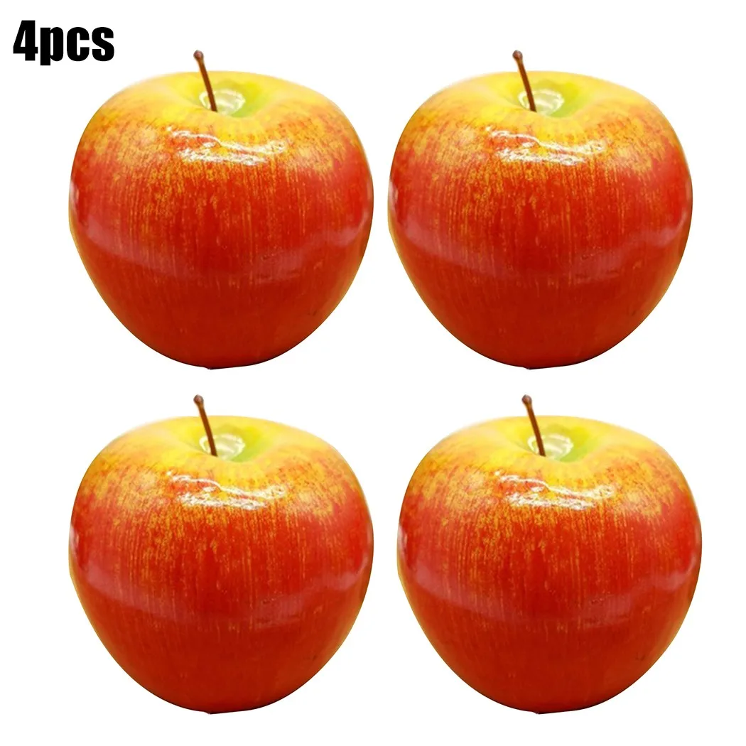 

High Simulation Fruit Apple Plastic Fake Red Apples Photo Props Fruit Home Artificial Varietal Green Apples Fruit Shop Model Dec