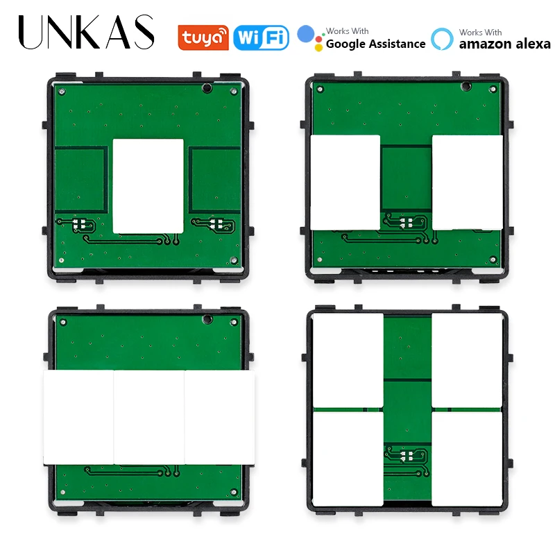 UNKAS DIY Matching Modules 1 2 3 4 Gang WiFi Touch On / Off Switch Only Function Keys Free Combination For Wall 157mm Outlet