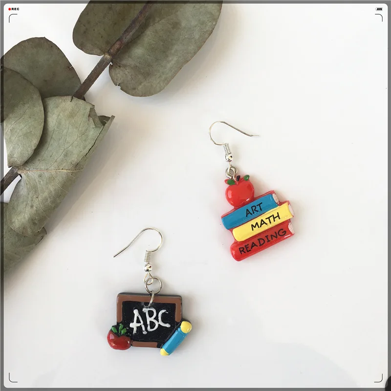 Женские серьги с кисточками Необычные асимметричные черными книгами вечерние