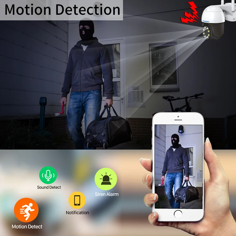 Купольная камера видеонаблюдения поворотная Беспроводная сетевая