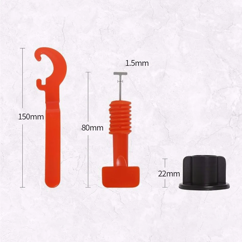 

Reusable Tile Leveling System 50pcs/pack Tile Leveler Spacers Flooring Tile levelers Installation Tool Kit LC