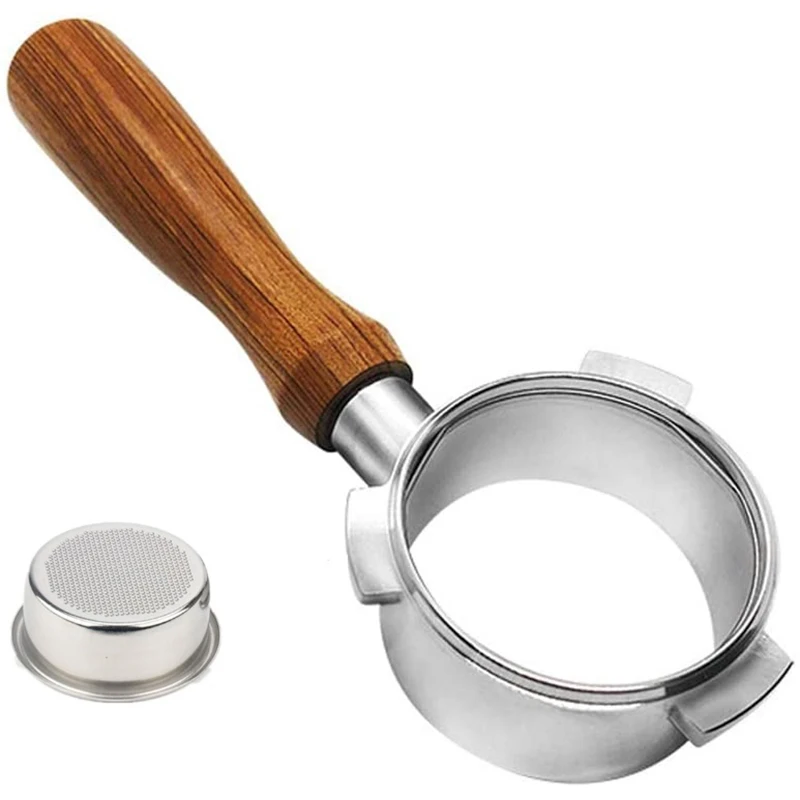 

Coffee Bottomless Portafilter, 54Mm Stainless Steel Coffee Machine Filter Handle For Breville 8 Series Coffee Machines