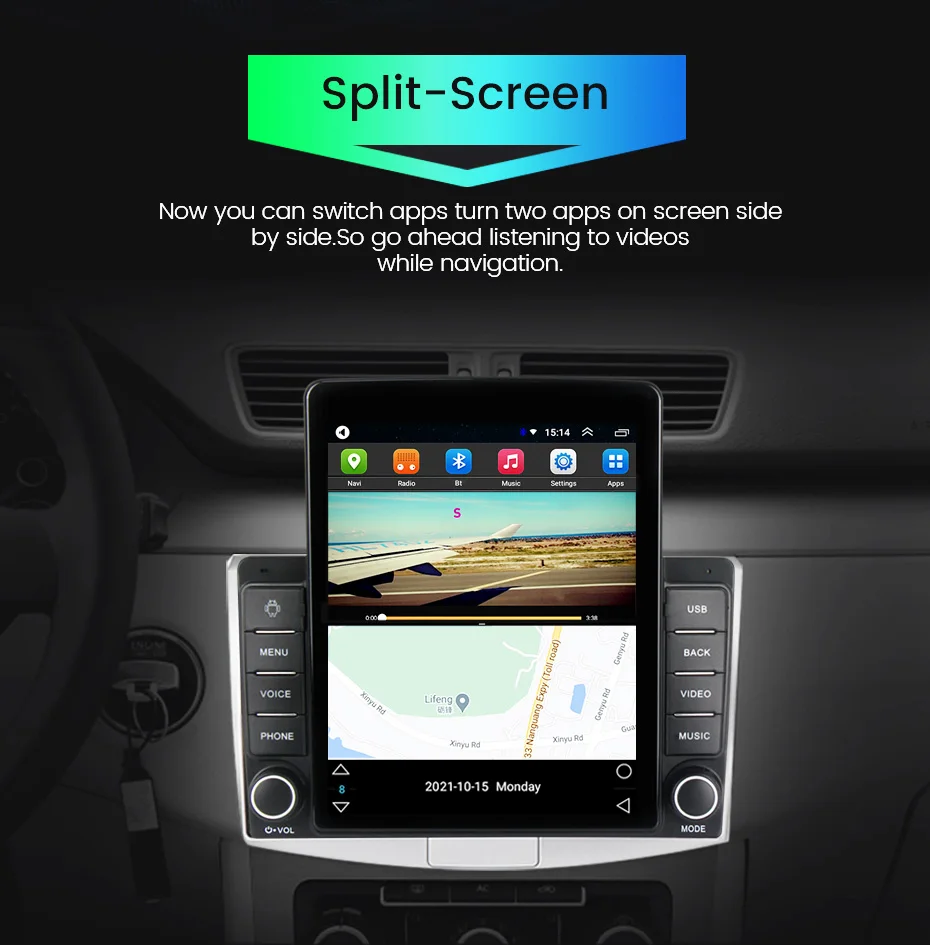 Tesla Style Android Auto 4G Carplay DSP автомобильное радио мультимедийный плеер видеоплеер