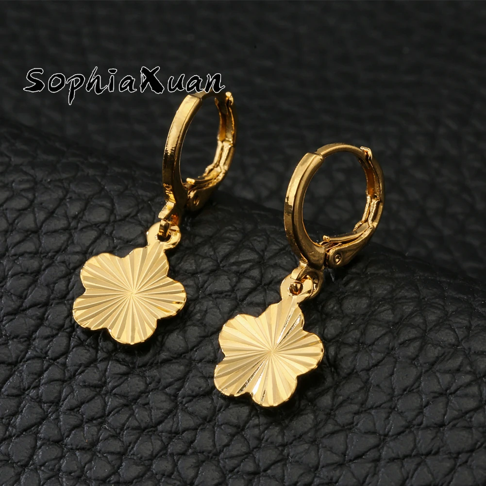 

SophiaXuan Hawaii Fashion Women's Earring Party Gift Jewelry Popular Design Copper Female Pendant Petals Earrings Women 2021