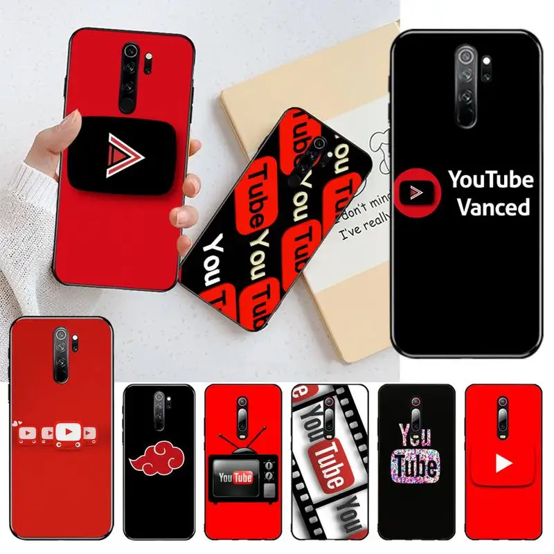 Youtube TPU черный чехол для телефона Корпус Redmi Note 8 8A 7 6 6A 5 5A 4 4X 4A экшн-камеры Go Pro |