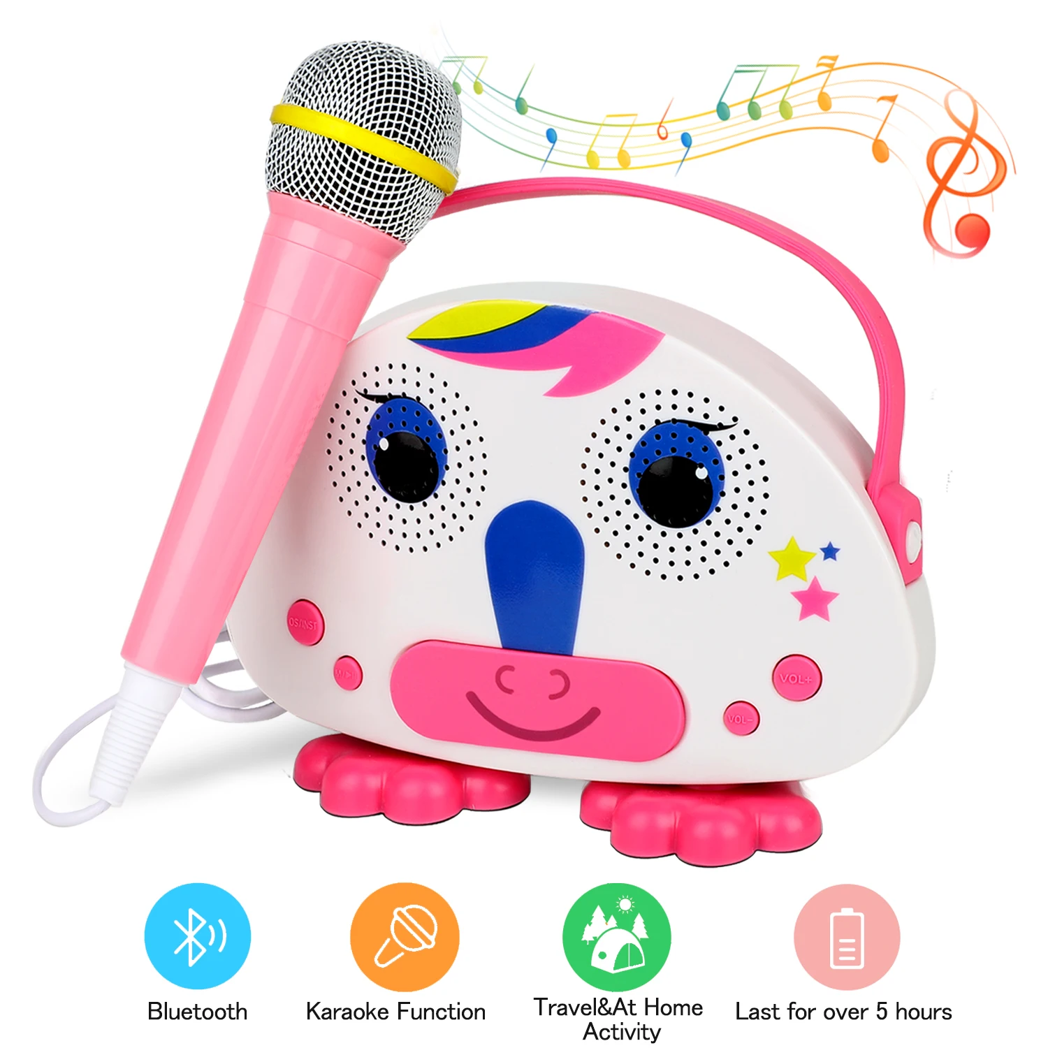 Портативный Bluetooth динамик беспроводной громкий Саундбар сабвуфер Дети Караоке