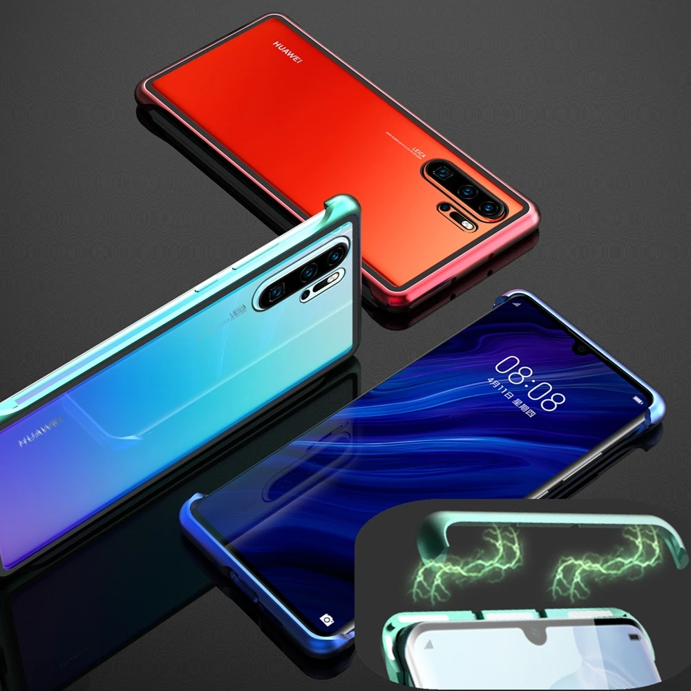 

Чехол для Huawei P30 Deluxe, ультратонкий простой алюминиевый бампер для Huawei P30 Pro, новая версия + стеклянная пленка