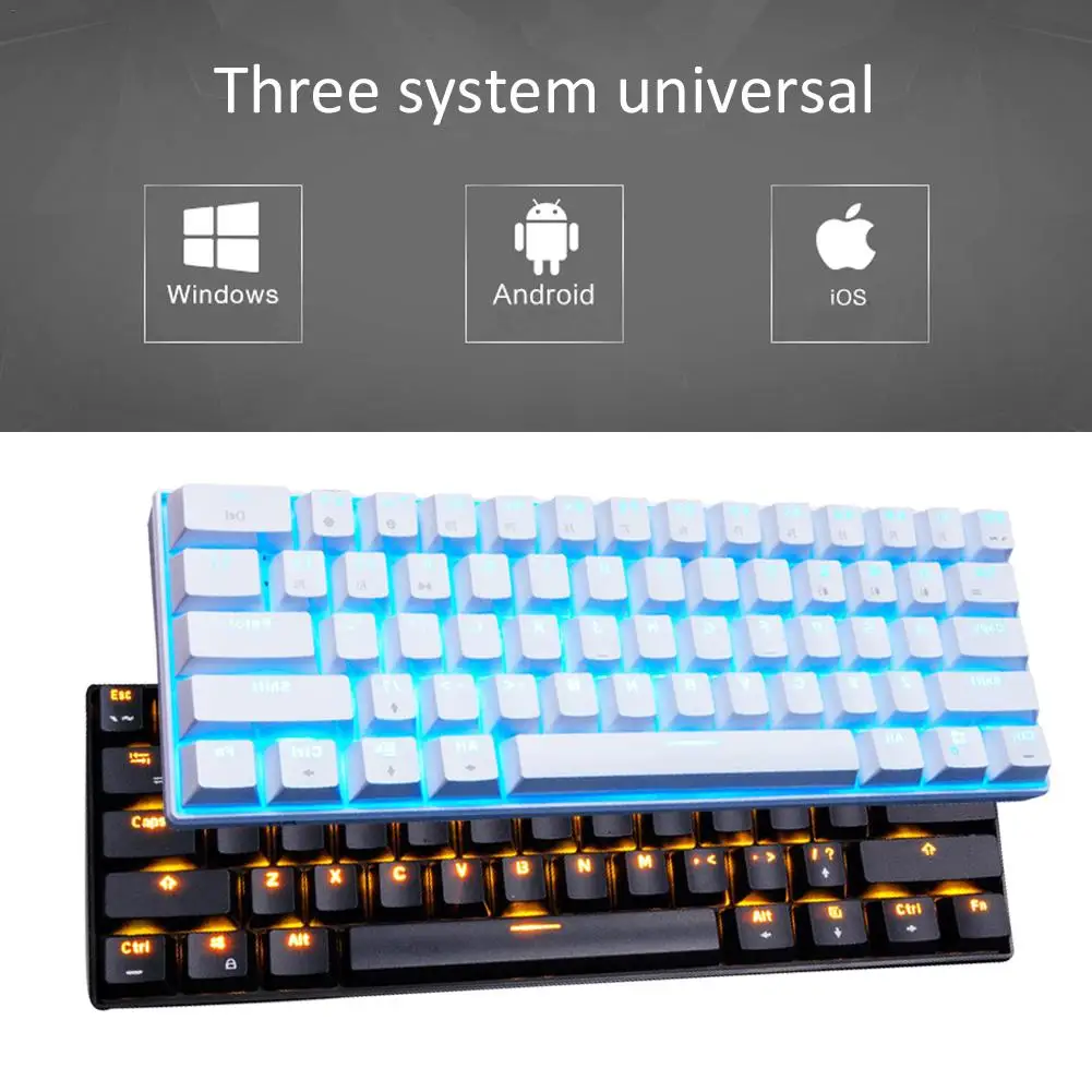 Проводная/Беспроводная Механическая Bluetooth клавиатура RK61 игровая беспроводная
