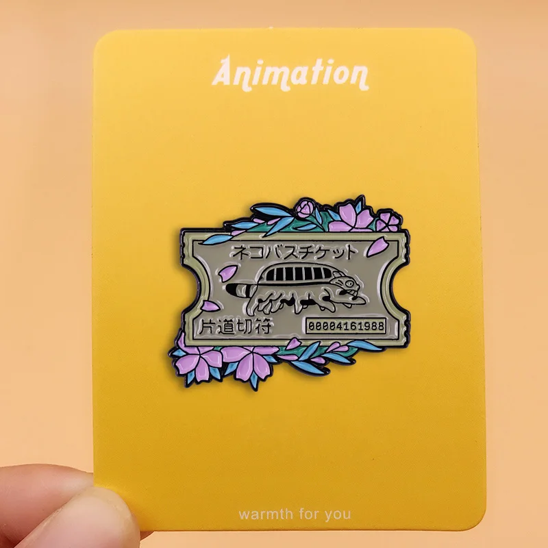 Брошь в виде змеиного поезда Тоторо кэтбуса односторонняя брошь цветочного